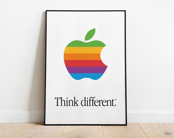 Apple Computers "Think Different" Logo Poster Print 1997 DIN A4 - A0
