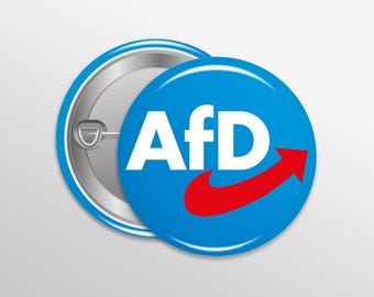 AFD Logo Button / Anstecker 25 mm Patrioten Heimatliebe Alternative für Deutschland FCK CDU Gegen Grüne Linke Kommunisten und Sozialisten