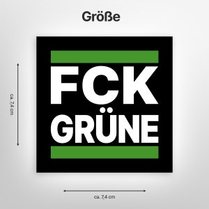 FCK Grüne Aufkleber 7,4 cm Sticker Anti Gegen GRN Baerbock Habeck Bild 2