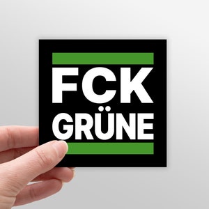 FCK Grüne Aufkleber 7,4 cm Sticker Anti Gegen GRN Baerbock Habeck Bild 4