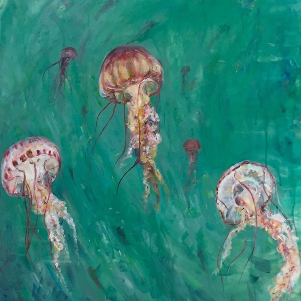 Jellyfish Acrylic Painting