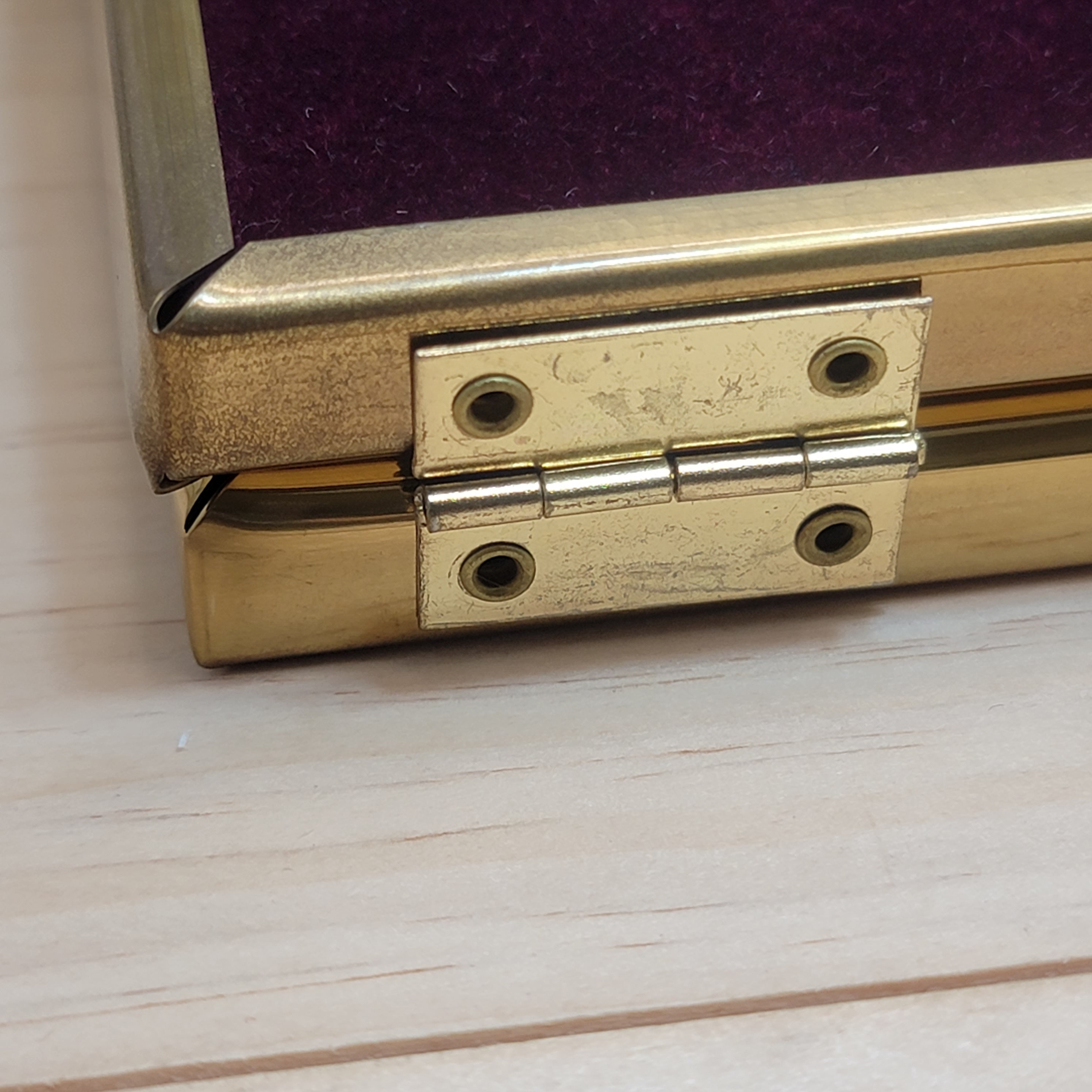 Vintage Bifold Solid Brass Picture Frame, Vintage 5