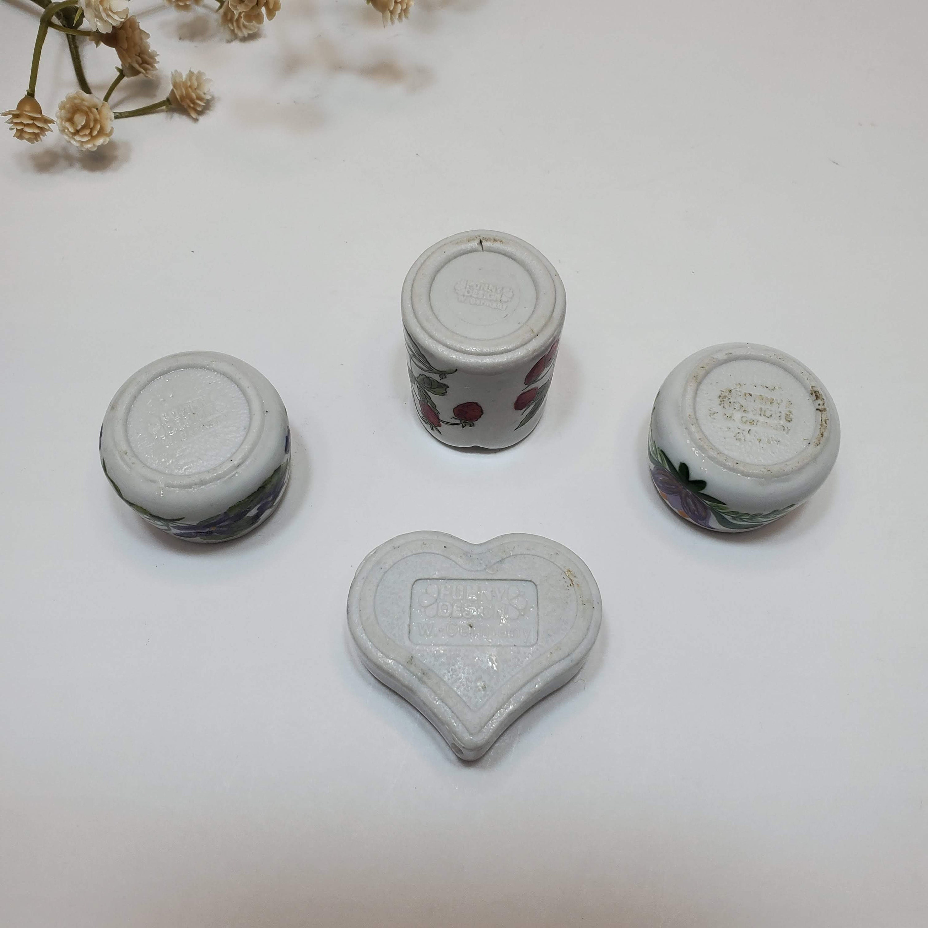 Candle Holders Funny Design W. Germany Mix Matched Set of 4 Etsy