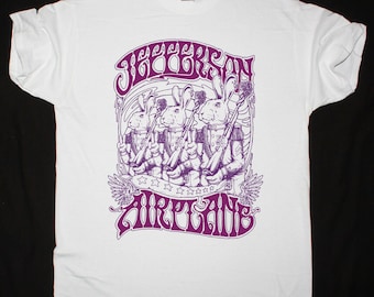 Bestverkopende Jefferson Airplane Three Rabbits Psychedelic Rock Acid Rock Heavy Cotton heren unisex T-shirt maat VS