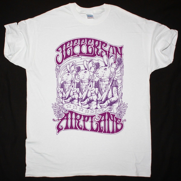 Best Selling Jefferson Airplane Three Rabbits Psychedelic Rock Acid Rock Heavy Cotton Men's Unisex Tshirt Size Usa