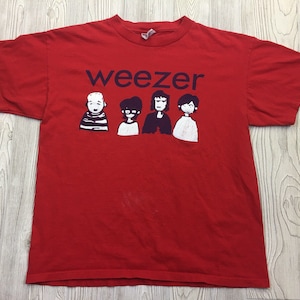 Best Selling  Weezer Cartoon Graphic Heavy Cotton Men's Unisex Tshirt Size Usa