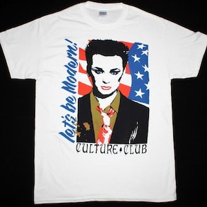 Best Selling Culture Club Let S Be Modern Boy George New Wave Schleife Wow Wow Heavy Cotton Herren Unisex Tshirt Größe Usa