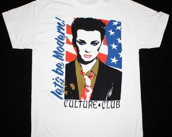 Best Selling Culture Club Let S Be Modern Boy George New Wave Bow Wow Wow Heavy Cotton Men&#39;s Unisex Tshirt Size Usa