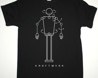 Best Selling Kraftwerk Robot Black Tshirt Electronic Synth Pop Krautrock Ultravox Neu Heavy Cotton Men's Unisex Tshirt Size Usa