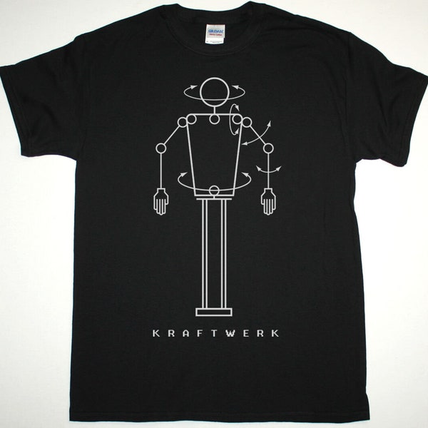 Best Selling Kraftwerk Robot Black Tshirt Electronic Synth Pop Krautrock Ultravox Neu Heavy Cotton Men's Unisex Tshirt Size Usa