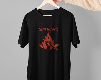 Best verkopende bodemwerk steekt het drama in vlammen rauw zwaar katoen heren unisex tshirt maat usa