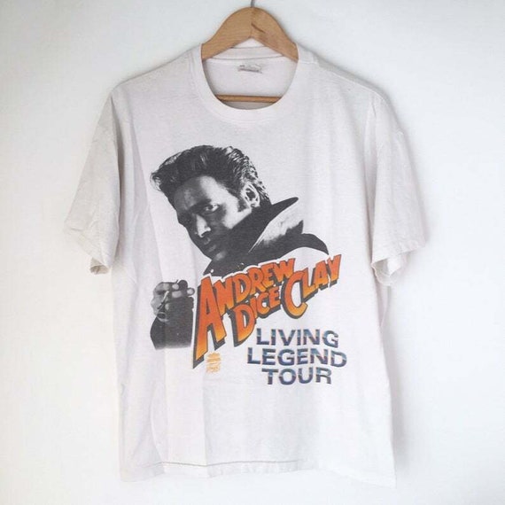 Best Selling 1991 Andrew Dice Clay Living Legend Tour Heavy Cotton Men's Unisex Tshirt Size Usa