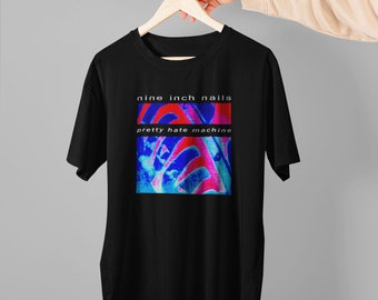 Best Selling Pretty Hate Machine retro 1990s Heavy Cotton Men's Unisex Tshirt Size Usa