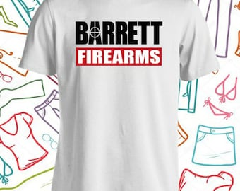 Best Selling Barrett Firearms Gun Logo Heavy Cotton Men's Unisex Tshirt Size Usa