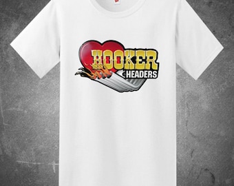 Best Selling Hooker Headers Racing Logo Heavy Cotton Men's Unisex Tshirt Size Usa