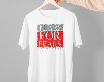 Bestverkopende Tears For Fears zwaar katoenen unisex-t-shirt voor heren, maat VS