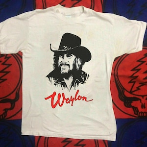 90s WAYLON GENNINGS ツアーTシャツ ビンテージ L バンド 90s WAYLON GENNINGS ツアーTシャツ ビンテージ L バンド