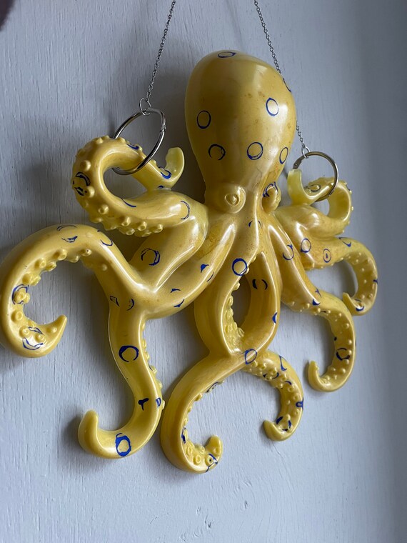 Resin Octopus Home Decor Ocean Themed Blue Ring - Octopus Home Decor Resin Octopus Home Decor Ocean Themed Blue Ring - Octopus Home Decor