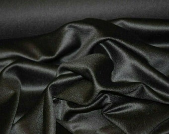 Black Loro Piana fabric in pure cashmere, 2.20 m, weight 280/290 g. Beautiful jacket weight.