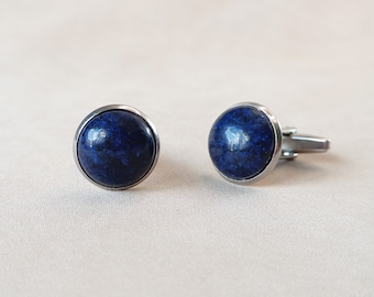 Ava&Imber - Cufflinks Lapis Lazuli - Classy Classic Cufflinks for Men - Formal Cuff for Suit - Wedding - Groom Gift