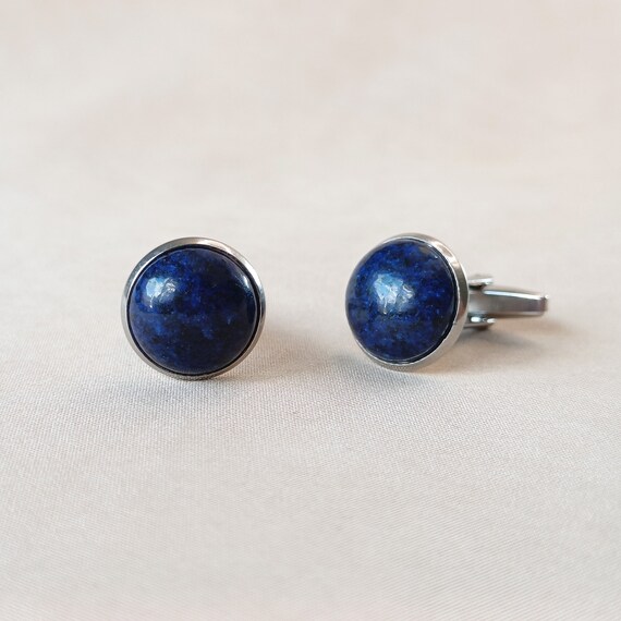 Ava Imber Classic Blue Cufflinks Lapis Lazuli Gemstone