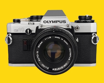 Olympus OM10 SLR 35mm Film Camera with f/1.8 50mm Prime Lens