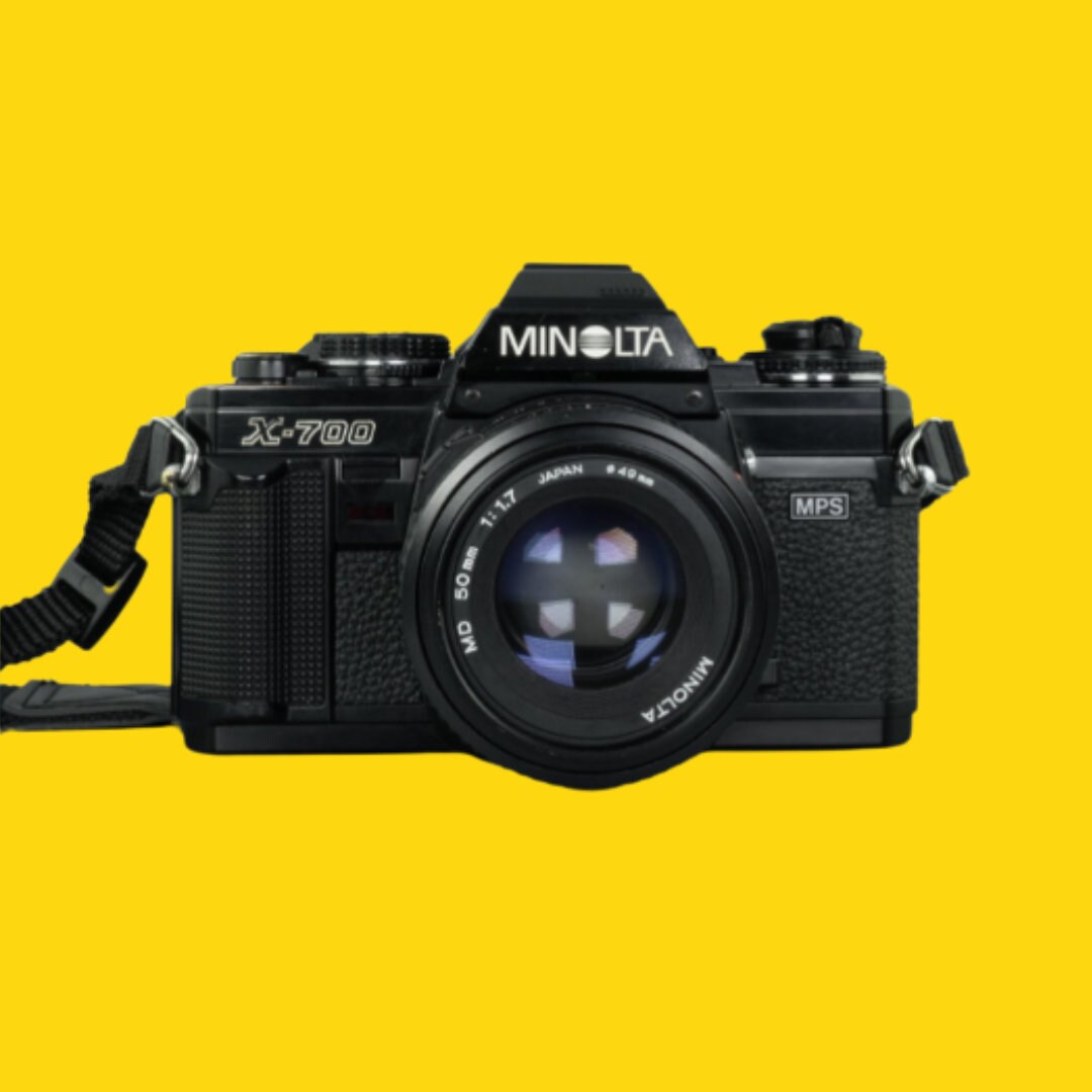 完動品 MINOLTA NEW X-700 MPS + MD 50mm F1.4 Minolta New X-700 SLR Film Camera with MD Rokkor 50mm F/1.4
