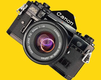 Canon A1 Vintage SLR 35mm Film Camera With F/1.8 50mm Prime Canon A1 Vintage SLR 35mm Film Camera With F/1.8 50mm Prime
