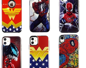 Spiderman Venom Comic SuperHero Wonder Woman Phone Case Cover For Iphone 11 Pro Max Mini 11 XR SE 6S 7 8 XS Plus Galaxy S10 S10E S20 Note 10