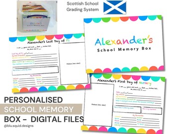 Class Memory Box DIY Personalised School Memory Box - Digital Prints (US School Grading ...