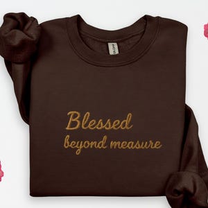 Embroidered Christian Sweatshirt Minimalist: Modern Faith Crewneck, Subtle Spiritual Apparel for Women