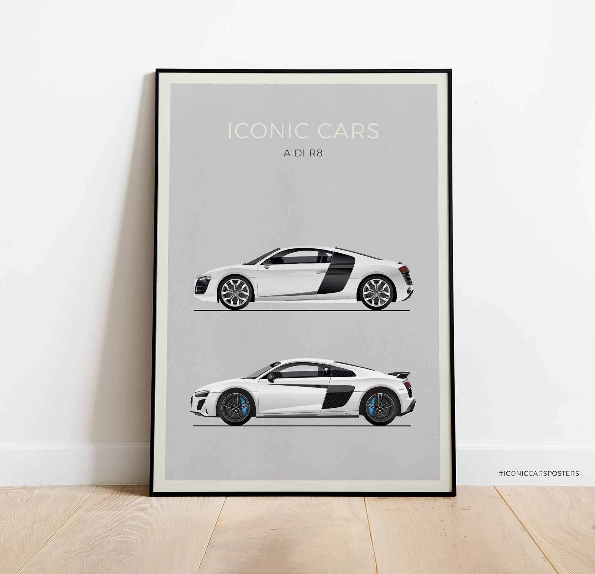 2020 Audi R8 Coupe' Poster, picture, metal print, paint by 21 MXM