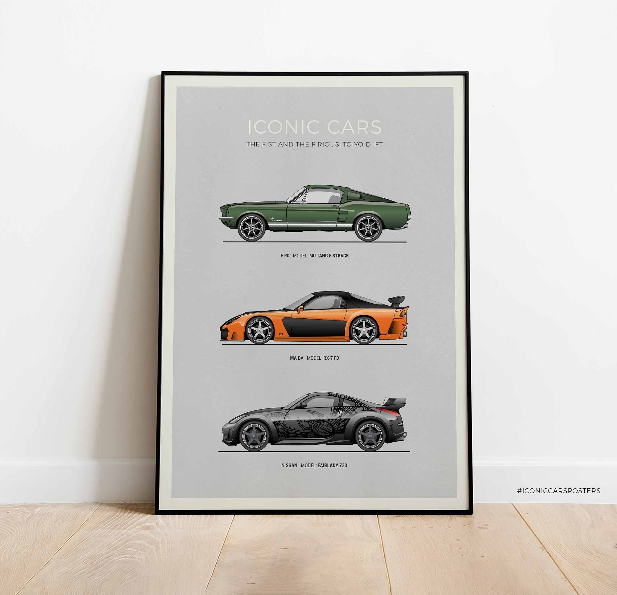 A1 Cool Drift Car Poster Art Print 60 x 90cm 180gsm - Drifting Race Gift  #16531