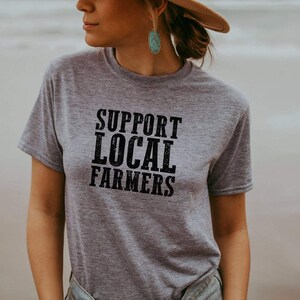 Support Local Farmers. Graphic Short Sleeve Tee. Women&#39;s T-Shirt