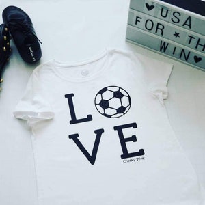 Love. Soccer Tee. Sports Fans. Ladies T-shirt