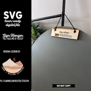 Wood Sign Hanger Laser SVG File