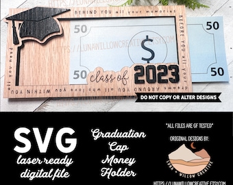 GRADUATION CAP Money Holder 3 Layer Digital Laser Cut SVG File