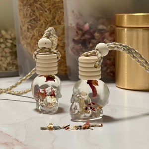Skull Car Diffuser | Car Freshener | Halloween car accessories for women | Fall car freshies | Hanging Air Car Diffuser Essential Oil
