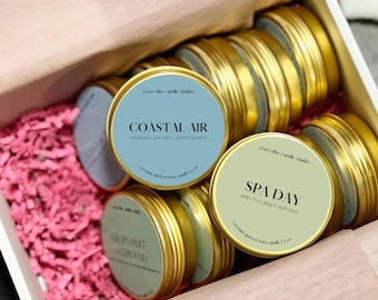 2oz Coconut Wax Travel Candle | Wood Wick, Gold Tin