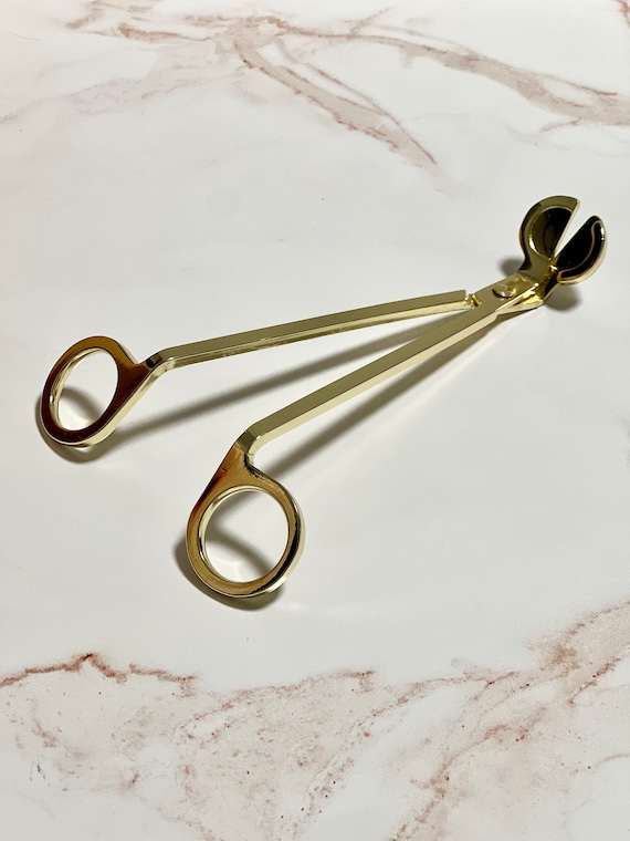 Gold Wick Trimmer | Candle Scissors | Wood Wick Trimmer | Wick Cutter |  Coffee Table Decor | Candle Care | Home Decor