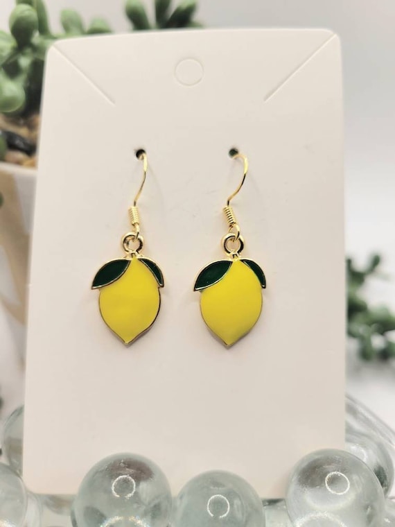 Etsy sale lemon earrings
