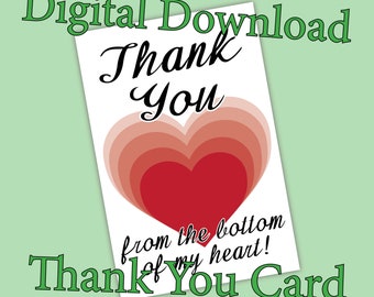 Thank you from the bottom of my heart - Thank You Card