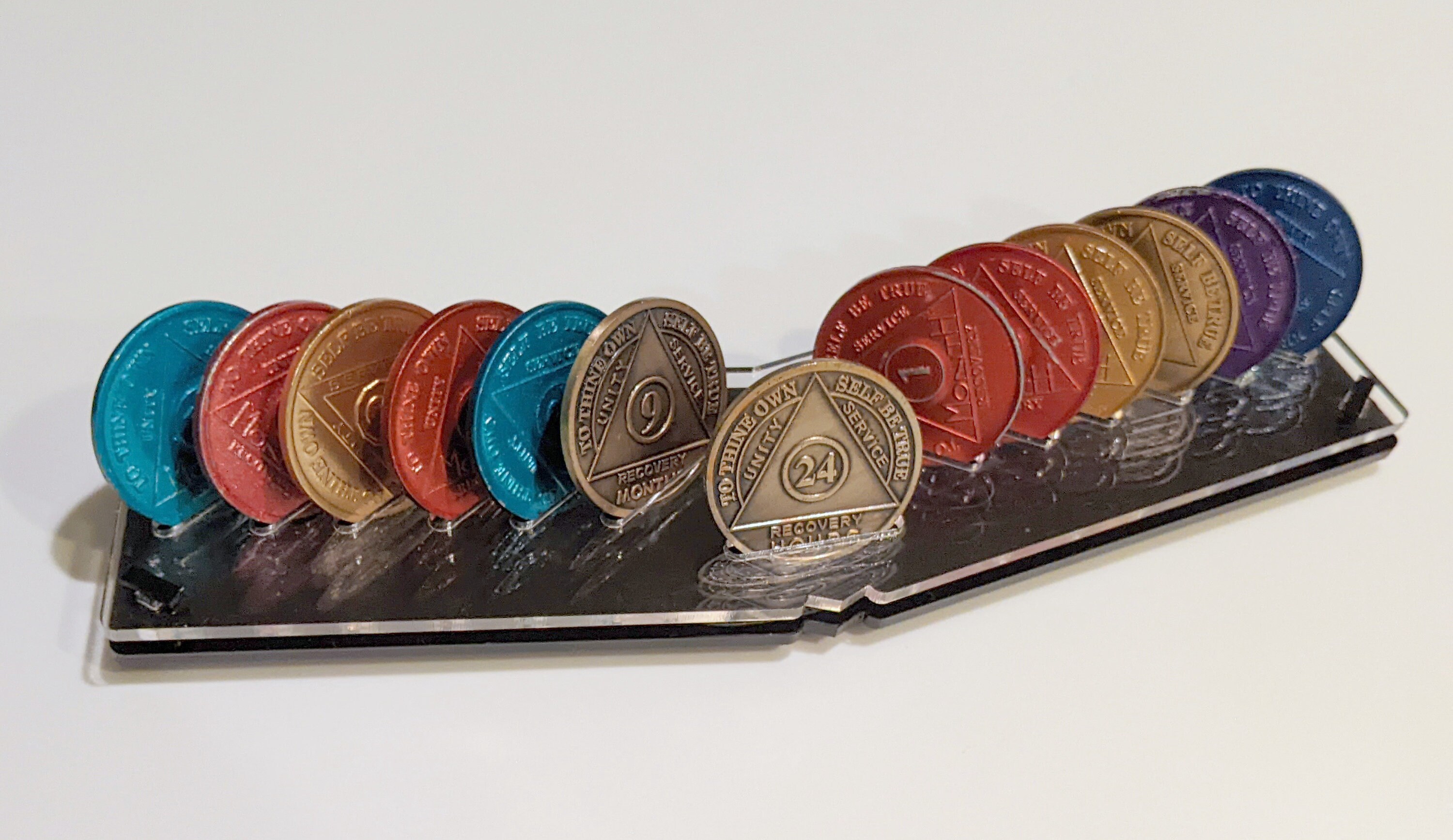 AA Chip Holder AA Coin Display Sobriety Gift Flying V Etsy