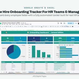 New Employee Onboarding Tracker | HR Manager Checklist (Google Sheets, Excel) image 3