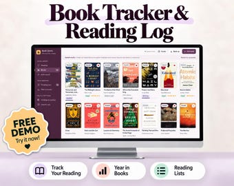 Book Tracker and Reading Log, Library Organizer, Offline HTML Web App