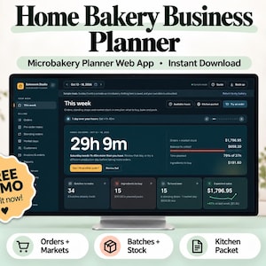 Planificateur d'activité pour boulangerie à domicile, Suivi des commandes, Calculateur de coûts de recettes, Application Web HTML hors ligne