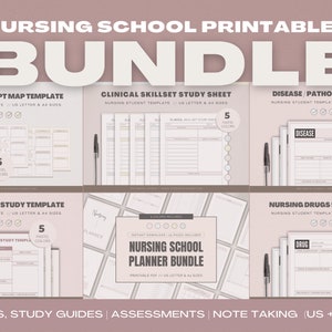 PACCHETTO DI modelli stampabili per appunti per scuola infermieristica, modelli per appunti vuoti, Med-Surg, malattie, farmacologia, carta concettuale, rapporto SBAR