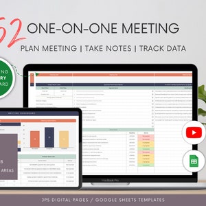 Modello di agenda e note per riunioni individuali 52 / Modello Fogli Google / Pannello di controllo riunioni 52 / Riunioni 1:1 per manager e dipendenti