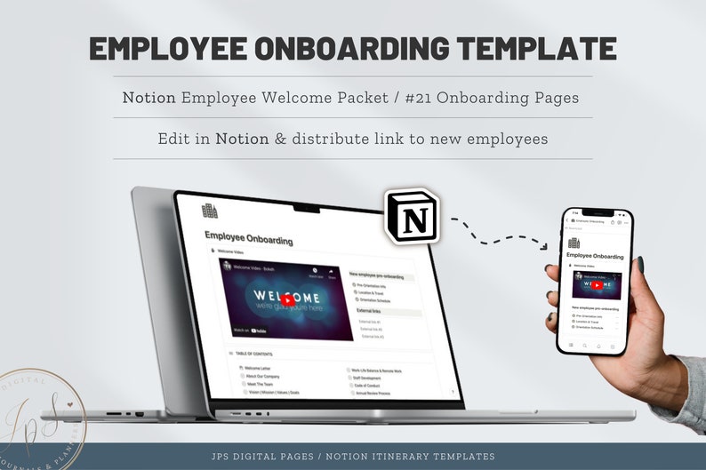 Notion Employee Handbook Notion Onboarding Template Notion Etsy