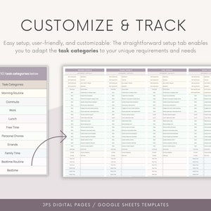 Time Blocking Planner Spreadsheet: Weekly & Monthly Schedule (google ...